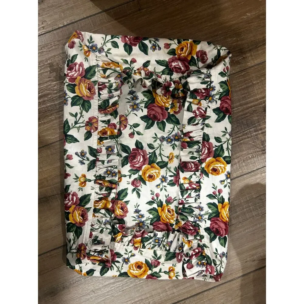 Longaberger Basket Hostess SERVING TRAY Liner GARDEN SPLENDOR floral fabric SU